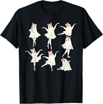 Ballet Ghost Ballet Dancer Spooky Dance Teacher Halloween T-Shirt