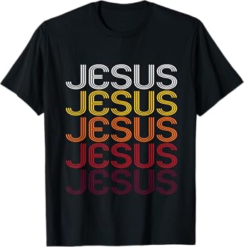 Jesus Retro Wordmark Pattern - Vintage Style T-shirt