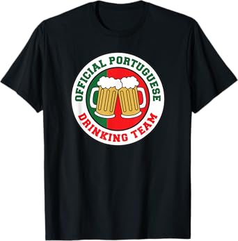 Official Portuguese Drinking Team Flag of Portugal Beer T-Shirt