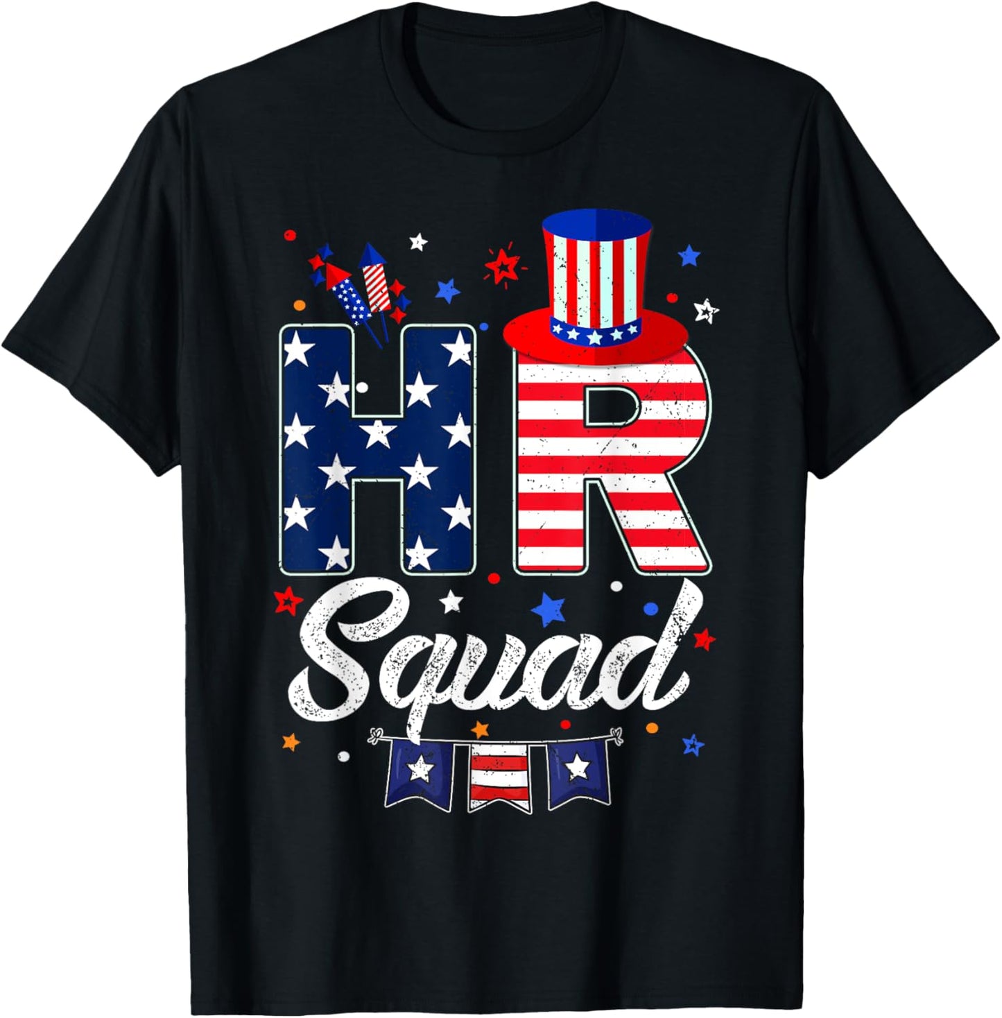HR Squad 4th July Matching Human Resource Crew HR Manager T-Shirt