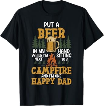 Motorhome Camping Retro Beer Put A Beer in My Hand While I'm T-Shirt