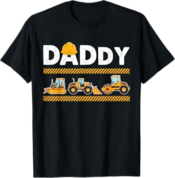 Funny Daddy Construction Excavator Kids Matching Family T-Shirt