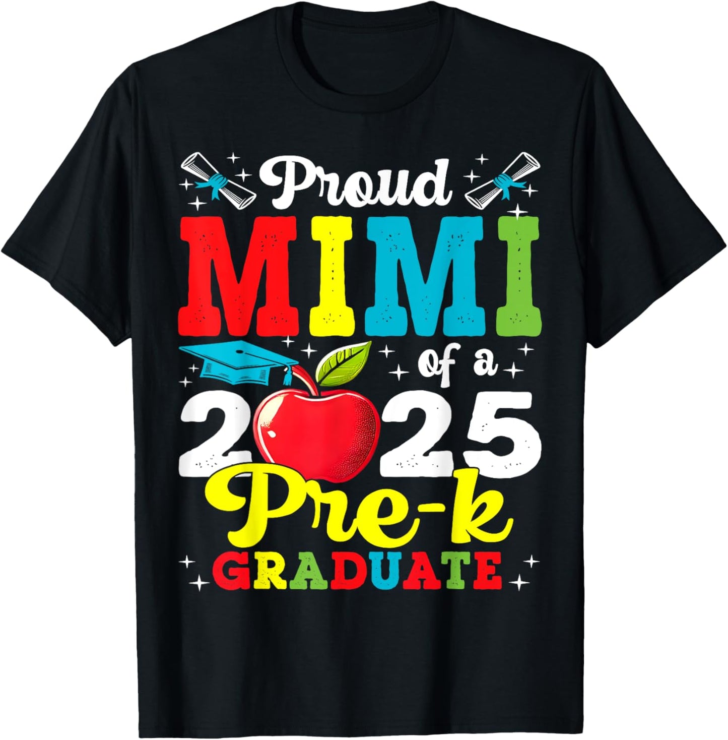 Proud Mimi Of 2025 Pre-K Graduate Father’s Day Graduation T-Shirt