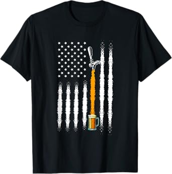 Patriotic US Flag American Brewery Craft Beer T-Shirt