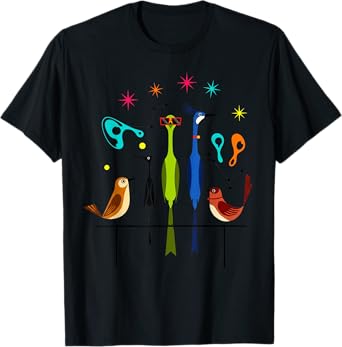 Retro Mid-Century Modern Birds 50s 60s Style Men Women Kid T-Shirt