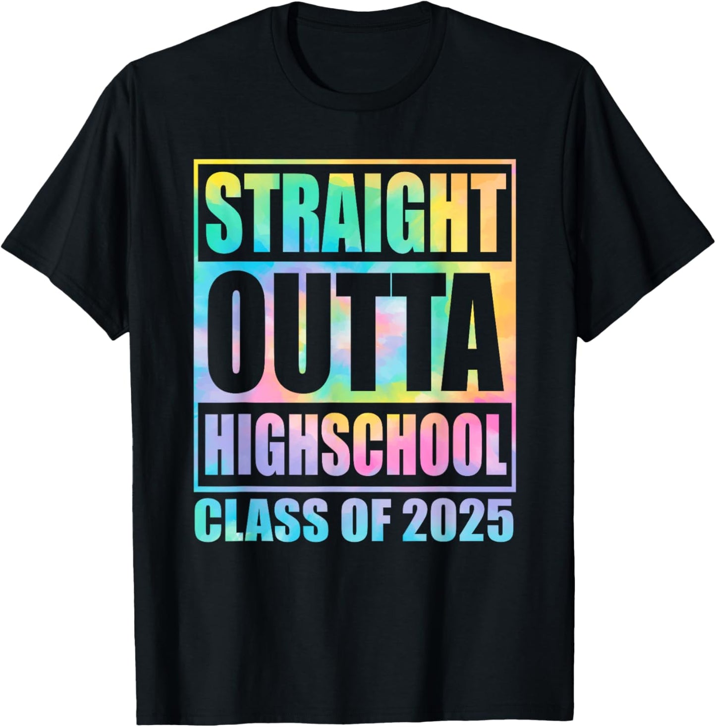 Straight Outta High School Graduation Class Of 2025 Grad T-Shirt