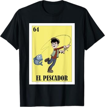 Funny Mexican Design for Fisherman El Pescador T-Shirt