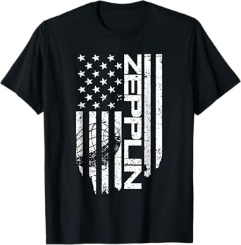 Retro Zeppelin 70s 80s Dirigible Airship Zepelin Zepplin T-Shirt