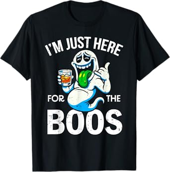 Im Just Here for The Boos Funny Spirit Halloween Costume T-Shirt