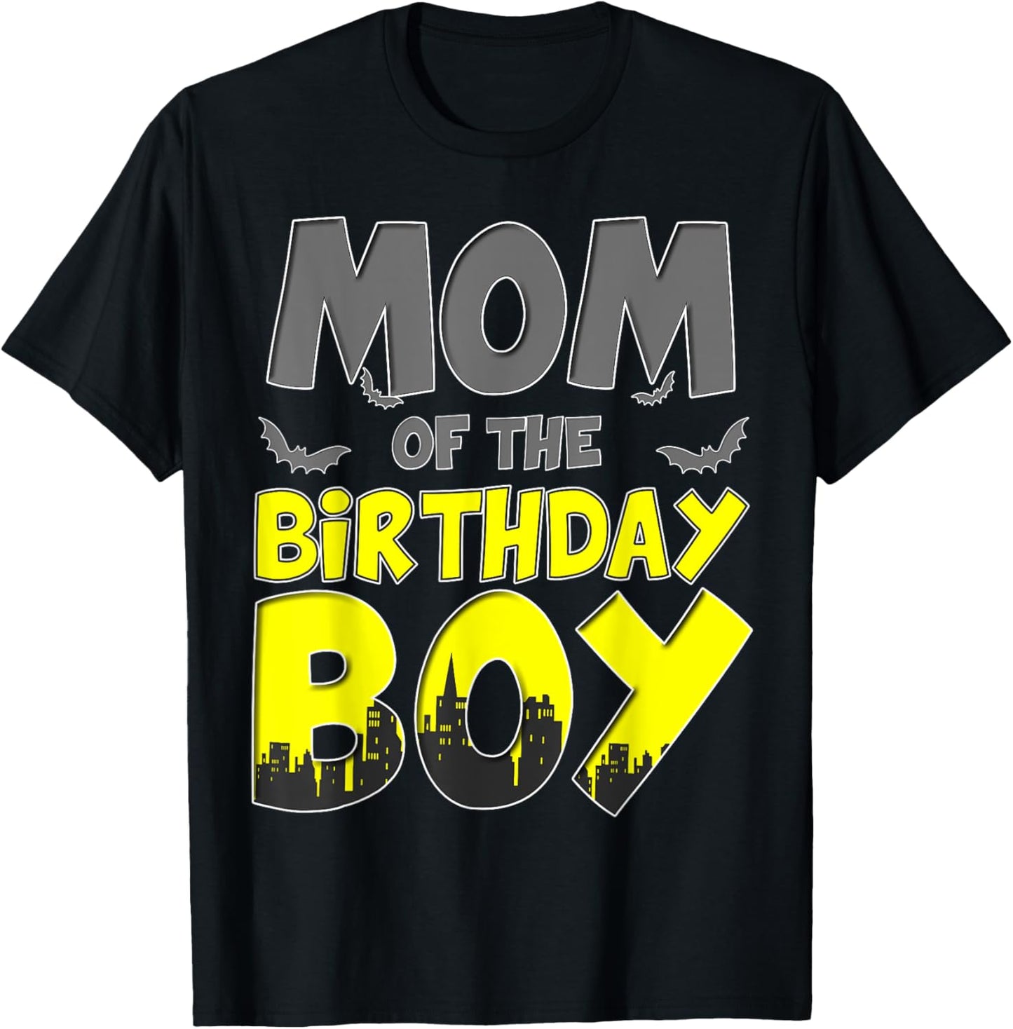 Mom Of The Birthday Boy Bat Family Party Theme Boys T-Shirt