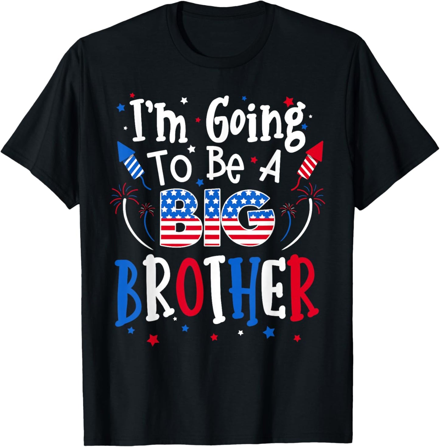 Big Brother Cute 4th of July Pregnancy announcement Gift T-Shirt
