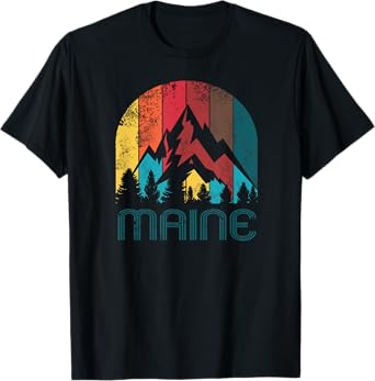 Retro Maine T Shirt for Men Women and Kids T-Shirt