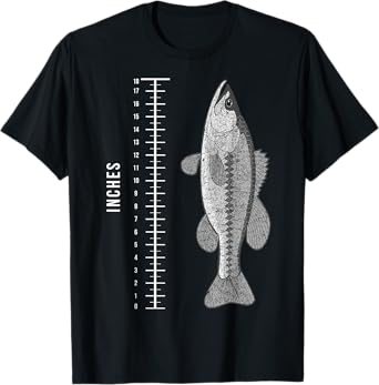 Fishing Ruler Tee Dad Fishermen Grandpa Fathers Day Gift T-Shirt