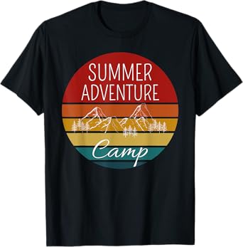 Summer Adventure Camp Mountains Scout Scouting Hiking T-Shirt
