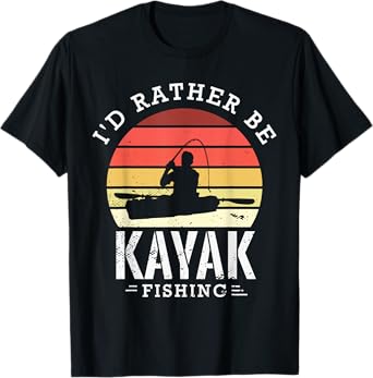 I'd rather be kayak fishing funny fishing gear gift T-Shirt