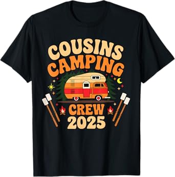 Camping Matching For Family Camper Group Cousin Camping Crew T-Shirt