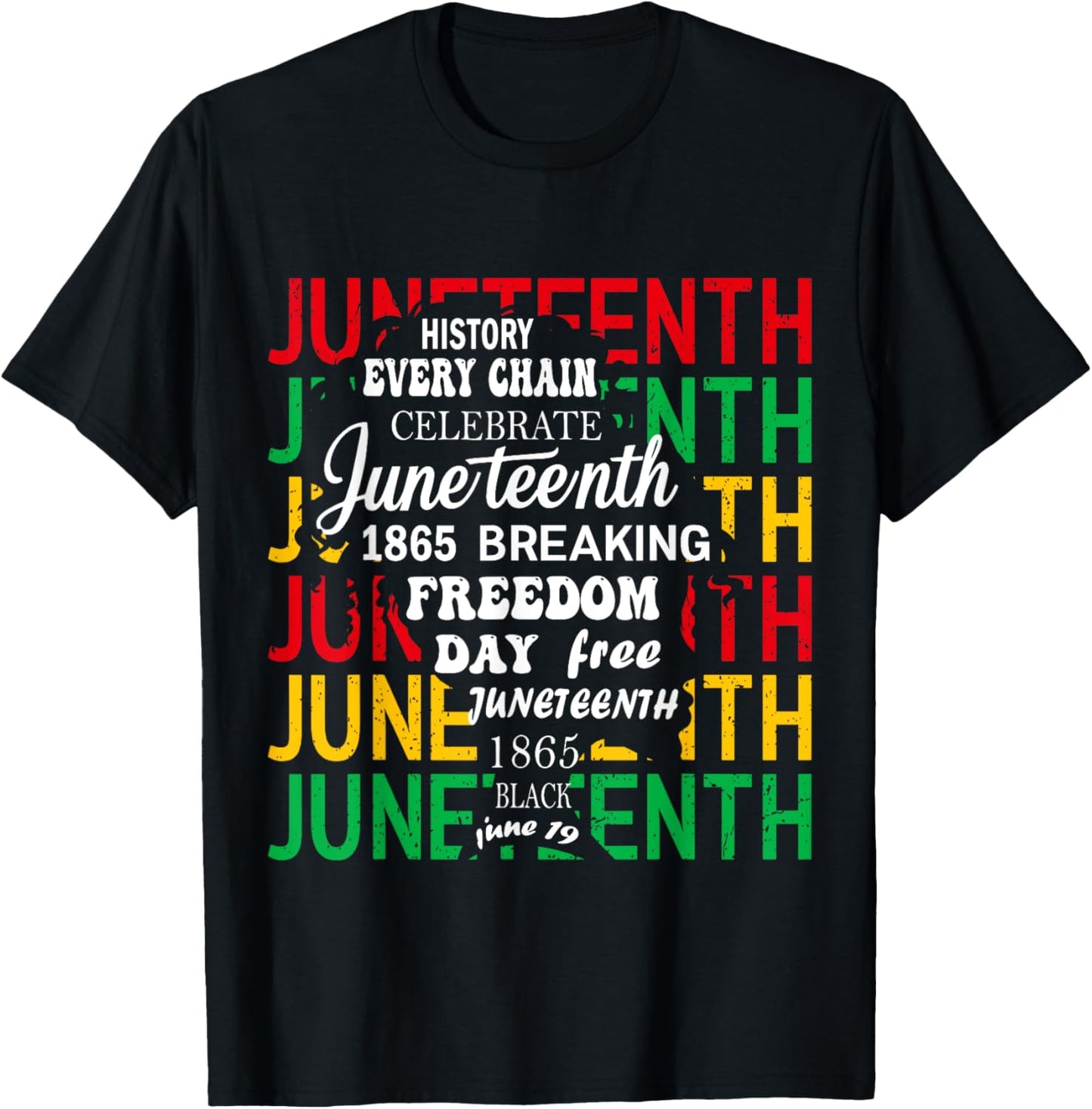 Juneteenth Freedom Celebration June 19th 1865 History Women T-Shirt