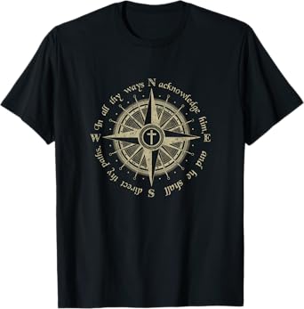 God Will Direct Your Path Compass Religion Christian T-Shirt T-Shirt