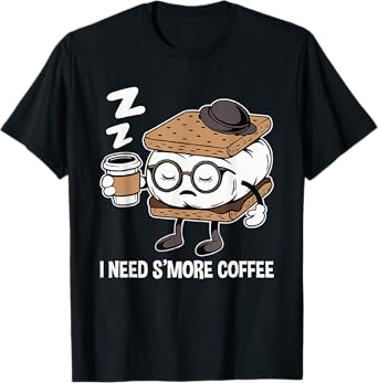 Marshmallow And Coffee Camping Food Campfire S'more T-Shirt