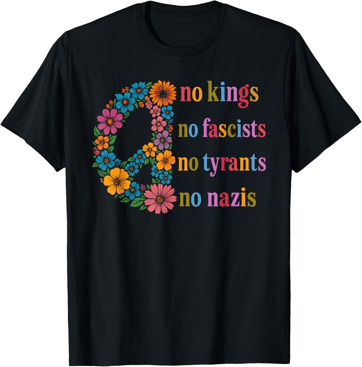 in America Protest for peace floral aesthetic T-Shirt