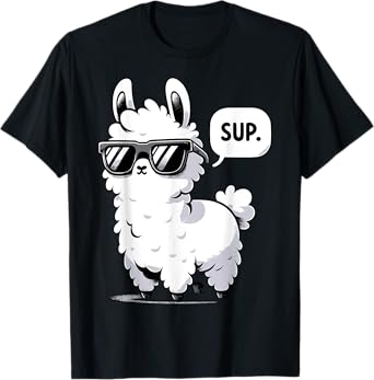 Alpaca Llama with Sunglasses Sup T-Shirt