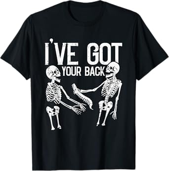 Ive Got Your Back Lazy Halloween Costume Funny Skeleton Beer T-Shirt