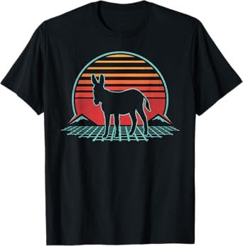 Donkey Lover Animal Retro Vintage 80s Style T-Shirt