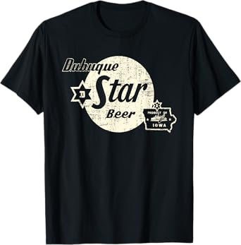 Vintage Advertising Art Tees Dubuque Iowa Restaurant Bar T-Shirt, Men's Unisex-Adults Black 3X-Large Crew Neck Short Sleeve Classic Fit Cotton T-Shirt