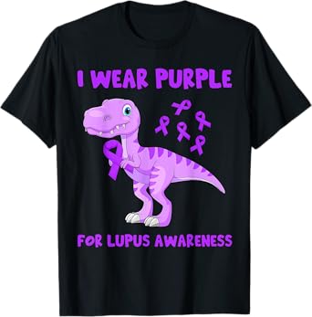 I Wear Purple For Lupus Awareness Toddler Kids T-Shirt
