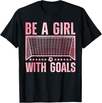 Funny Soccer Art For Women Girls Soccer Player Soccer Lover T-Shirt
