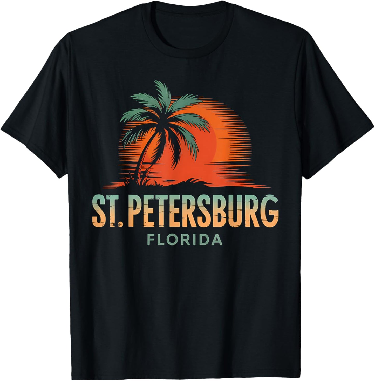 St. Petersburg Florida FL Sunset Beach Vacation Retro T-Shirt