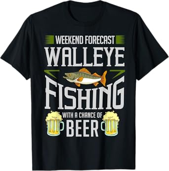 Walleye Lure Fishing Walleye Fish Beer T-Shirt