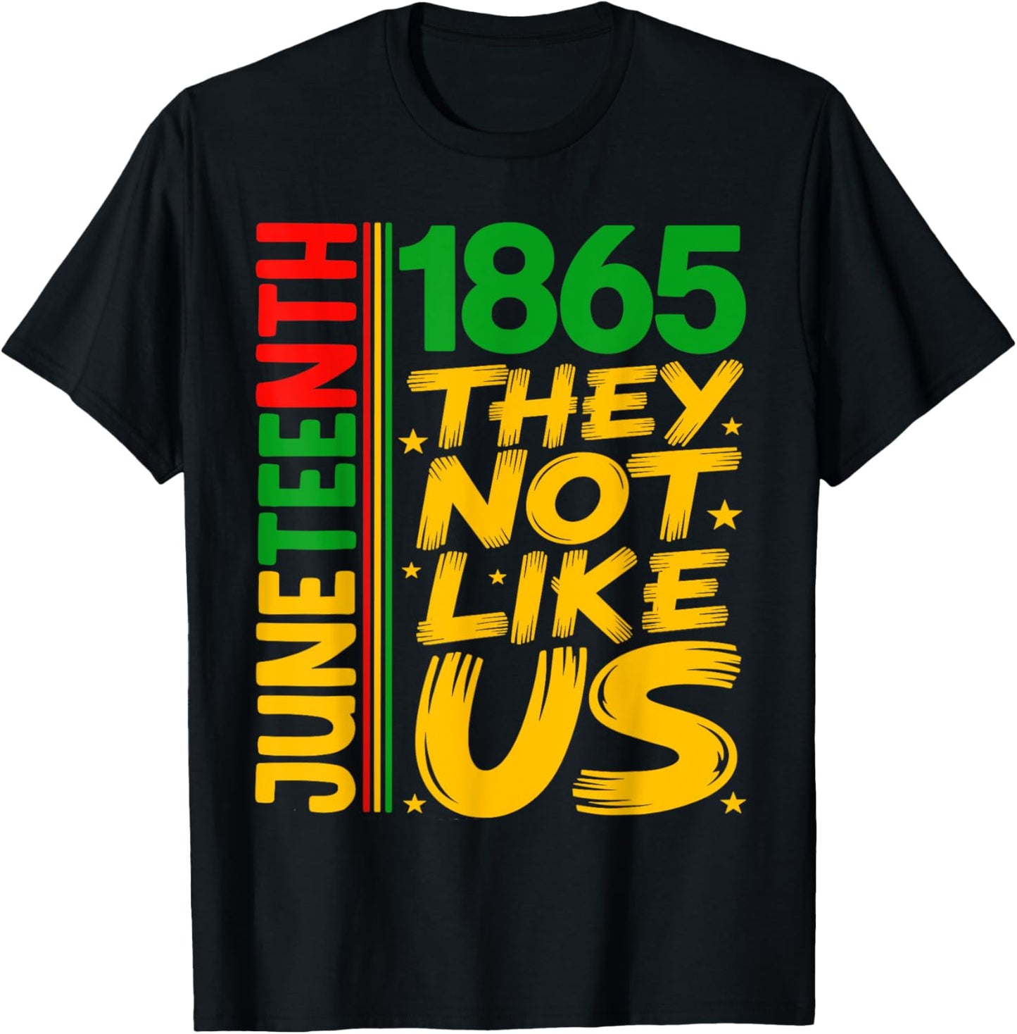 They Don't Like Us Juneteenth 1865 Pride Black History tee T-Shirt