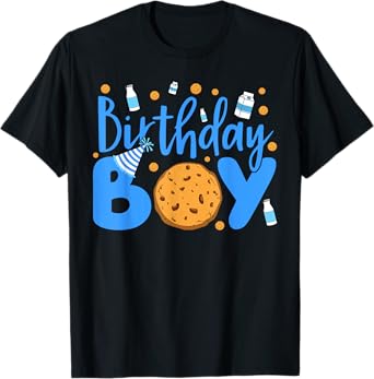 Birthday Boy Milk And Cookies 1st Birthday Matching Family T-Shirt