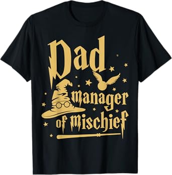 Magical Dad Manager of Mischief Birthday Family Matching T-Shirt