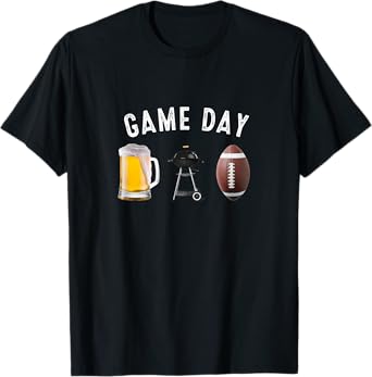 Game Day Beer Football BBQ Tailgating Party Essentials T-Shirt