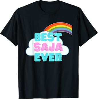 Saja - Best Saja Ever - Rainbow Cute Girl Saja T-Shirt