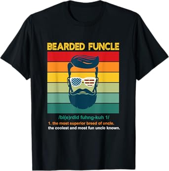 Mens Bearded Funcle, uncle gift T-Shirt