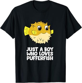 Just a Boy Who Loves Pufferfish T-Shirt