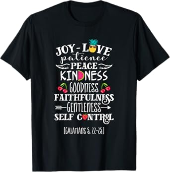 Fruit Of The Spirit Shirt Galatians 5:22-23 Bible Christian T-Shirt