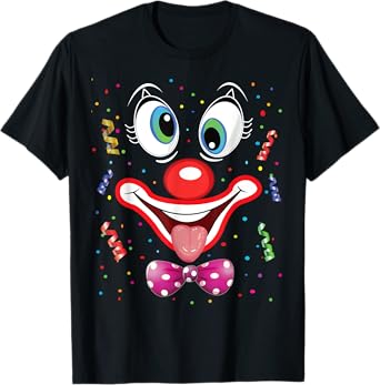 Carnival Clown Face Circus Costume Kids Men Women Carnivals T-Shirt