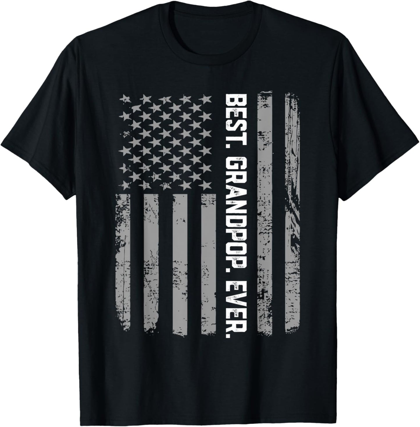 Best Grandpop Ever Vintage American Flag T Shirt T-Shirt