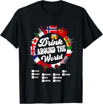 Countries Vacations - Funny Drinking Beer Alcohol Adults T-Shirt