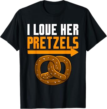 Oktoberfest I Love Her Pretzels Funny Boyfriend Couple Men T-Shirt