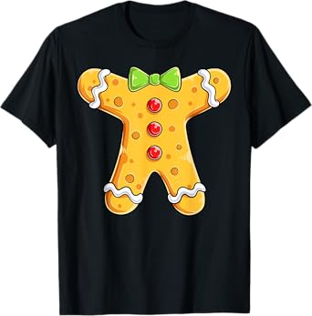 Gingerbread Man Costume Halloween Christmas Boys Girls Kids T-Shirt