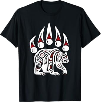 Native American Alaska Grizzly Bear Claw indian Pride T-Shirt