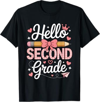 Hello Second Grade Funny Back to School 2th Grade Team Girl T-Shirt