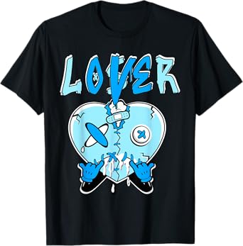 Loser Lover Light Blue Drip Heart Matching Outfit Men Women T-Shirt