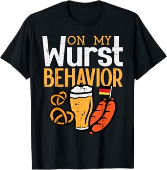 Oktoberfest Wurst Behavior Fun German Costume Men Women Kids T-Shirt