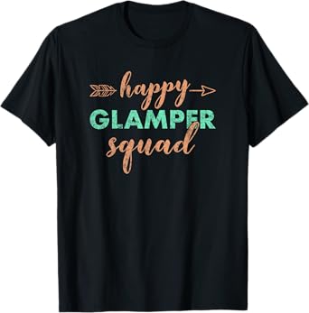 Retro Funny Glamping Squad Glamper Happy Camping Gift T-Shirt